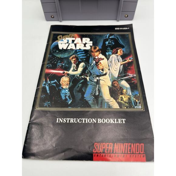 Super Star Wars (Super Nintendo SNES, 1992) With Manual Tested, Working Clean - Picture 2 of 8